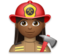 Woman Firefighter: Medium-Dark Skin Tone
