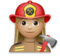 Woman Firefighter: Medium-Light Skin Tone