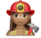 Woman Firefighter: Medium Skin Tone