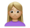 Woman Frowning: Medium-Light Skin Tone