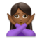 Woman Gesturing No: Medium-Dark Skin Tone