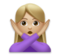 Woman Gesturing No: Medium-Light Skin Tone