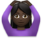 Woman Gesturing OK: Dark Skin Tone