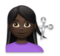 Woman Getting Haircut: Dark Skin Tone