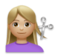 Woman Getting Haircut: Medium-Light Skin Tone