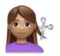 Woman Getting Haircut: Medium Skin Tone