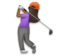 Woman Golfing: Medium-Dark Skin Tone Woman Golfing: Medium-Dark Skin Tone