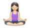 Woman in Lotus Position: Light Skin Tone