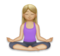Woman in Lotus Position: Medium-Light Skin Tone