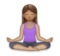 Woman in Lotus Position: Medium Skin Tone