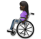 Woman in Manual Wheelchair: Dark Skin Tone