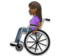 Woman in Manual Wheelchair: Medium-Dark Skin Tone