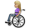 Woman in Manual Wheelchair: Medium-Light Skin Tone