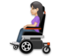 Woman in Motorized Wheelchair: Light Skin Tone