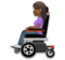 Woman in Motorized Wheelchair: Medium-Dark Skin Tone