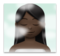 Woman in Steamy Room: Dark Skin Tone