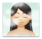 Woman in Steamy Room: Light Skin Tone