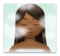 Woman in Steamy Room: Medium-Dark Skin Tone