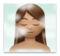 Woman in Steamy Room: Medium Skin Tone