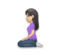 Woman Kneeling: Light Skin Tone