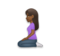 Woman Kneeling: Medium-Dark Skin Tone