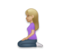 Woman Kneeling: Medium-Light Skin Tone