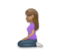 Woman Kneeling: Medium Skin Tone