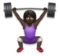 Woman Lifting Weights: Dark Skin Tone