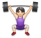 Woman Lifting Weights: Light Skin Tone