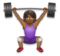 Woman Lifting Weights: Medium-Dark Skin Tone