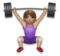 Woman Lifting Weights: Medium Skin Tone