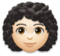 Woman: Light Skin Tone, Curly Hair