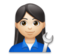 Woman Mechanic: Light Skin Tone