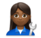 Woman Mechanic: Medium-Dark Skin Tone