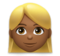 Woman: Medium-Dark Skin Tone, Blond Hair
