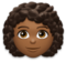 Woman: Medium-Dark Skin Tone, Curly Hair