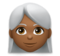 Woman: Medium-Dark Skin Tone, White Hair