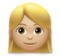 Woman: Medium-Light Skin Tone, Blond Hair