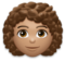 Woman: Medium Skin Tone, Curly Hair