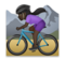 Woman Mountain Biking: Dark Skin Tone