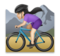 Woman Mountain Biking: Light Skin Tone