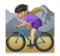 Woman Mountain Biking: Medium-Light Skin Tone
