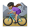 Woman Mountain Biking: Medium Skin Tone