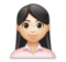 Woman Office Worker: Light Skin Tone