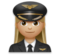 Woman Pilot: Medium-Light Skin Tone