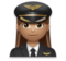 Woman Pilot: Medium Skin Tone
