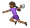 Woman Playing Handball: Medium-Dark Skin Tone