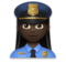 Woman Police Officer: Dark Skin Tone