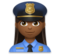Woman Police Officer: Medium-Dark Skin Tone