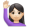 Woman Raising Hand: Light Skin Tone